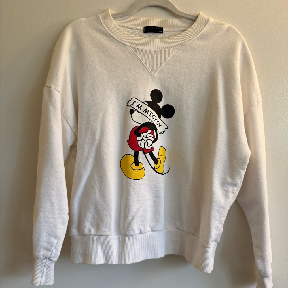 White Mickey Mouse Sweater